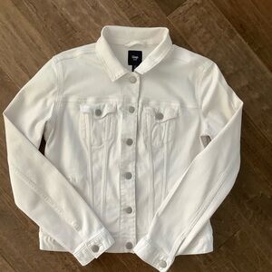 GAP Women's Crisp White Jean Jacket, M